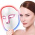 FSA Eligible Red Blue Light Therapy for Face Wrinkles & Acne Reduction, LED Face Mask Light Therapy, Rechargeable Home Beauty LED Mask