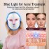 FSA Eligible Red Blue Light Therapy for Face Wrinkles & Acne Reduction, LED Face Mask Light Therapy, Rechargeable Home Beauty LED Mask